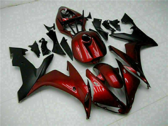 2004-2006 Yamaha YZF R1 Motorcycle Fairings - Maroon Red Matte Black Canada