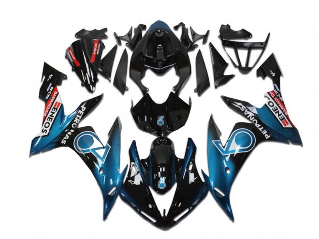 2004-2006 Yamaha YZF R1 Motorcycle Fairings - Teal Blue Glossy Black Red Petronas ENEOS Canada
