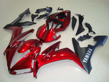 2004-2006 Yamaha YZF R1 Motorcycle Fairing - Red Matte Black Canada