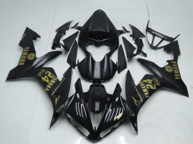 2004-2006 Yamaha YZF R1 Motorcycle Fairings - Matte Black Gold Canada