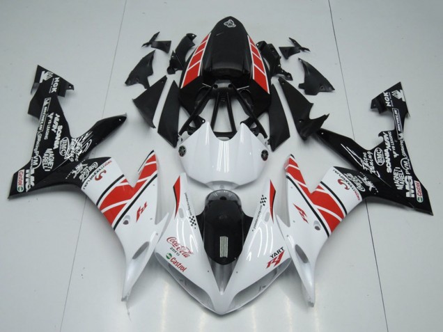 2004-2006 Yamaha YZF R1 Motorcycle Fairings - White Red Black Castrol Canada