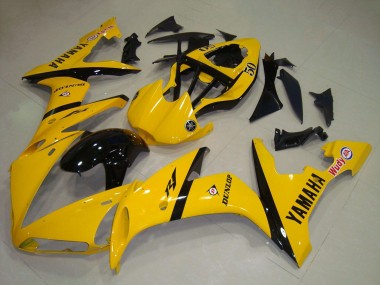 2004-2006 Yamaha YZF R1 Motorcycle Fairing - Yellow Glossy Black Canada