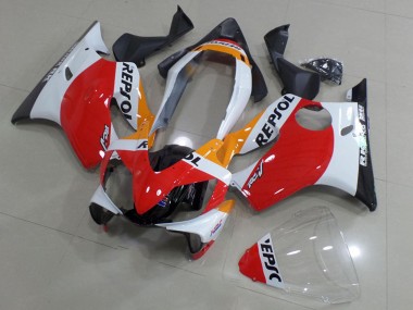 2004-2007 Honda CBR600 F4i Motorcycle Fairings - White Red Yellow Glossy Black Repsol Canada