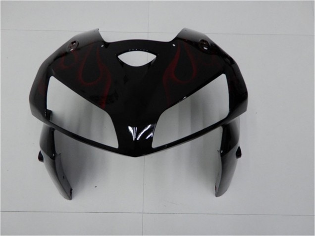 2005-2006 Honda CBR600RR Motorcycle Fairing Kits - Glossy Black Red Flame Canada