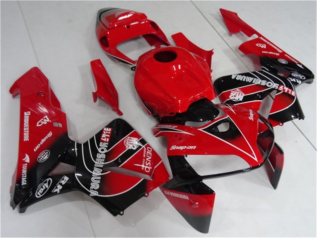 2005-2006 Honda CBR600RR Motorcycle Fairings Kit - Red Black Canada