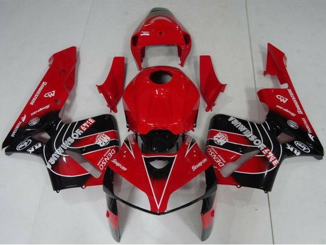 2005-2006 Honda CBR600RR Motorcycle Fairings Kit - Red Black Canada