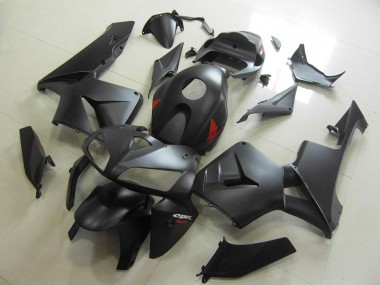 2005-2006 Honda CBR600RR Motorcycle Fairings - Matte Black Red Decal Canada