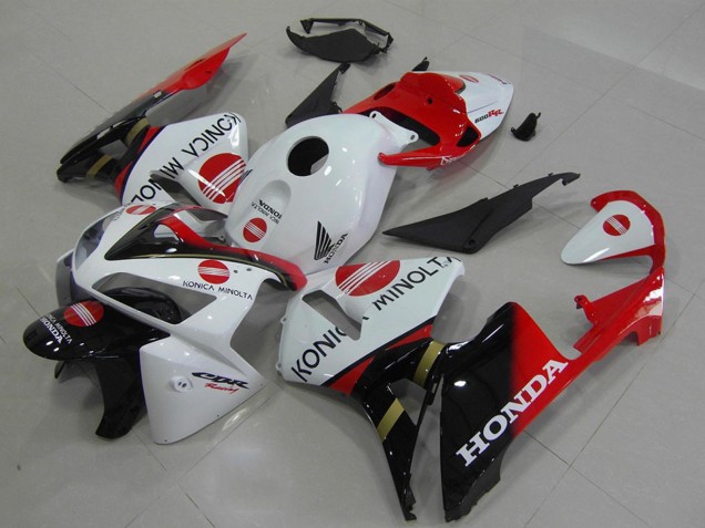 2005-2006 Honda CBR600RR Motorcycle Fairings - White Red Glossy Black Konica Minolta Canada