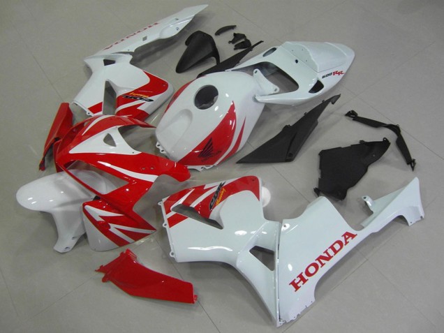 2005-2006 Honda CBR600RR Motorcycle Fairings - White Red Canada