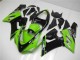 2005-2006 Kawasaki ZX6R Motorcycle Fairings - Green Glossy Black Elf Canada