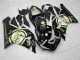 2005-2006 Kawasaki ZX6R Motorcycle Fairings - Glossy Black White Gold Lucky Strike Canada
