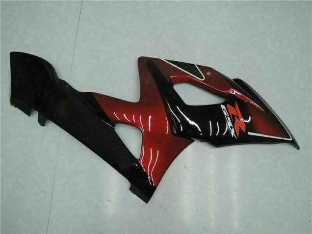2005-2006 Suzuki GSXR 1000 Motorcycle Fairing - Red Glossy Black Canada