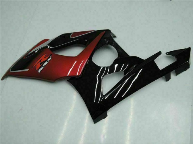 2005-2006 Suzuki GSXR 1000 Motorcycle Fairings - Red Silver Glossy Black Canada