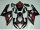 2005-2006 Suzuki GSXR 1000 Motorcycle Fairings - Red Silver Glossy Black Canada