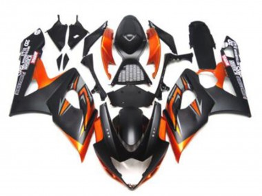 2005-2006 Suzuki GSXR 1000 Motorcycle Fairings - Glossy Black Matte Black Black Orange Canada