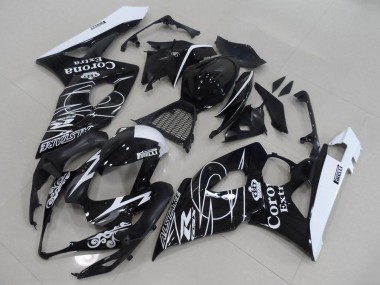 2005-2006 Suzuki GSXR 1000 Motorcycle Fairings - Glossy Black White Corona Canada