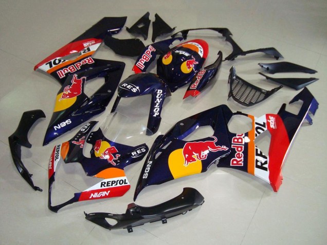 2005-2006 Suzuki GSXR 1000 Motorcycle Fairings - Dark Blue Yellow Red Bull Repsol Canada