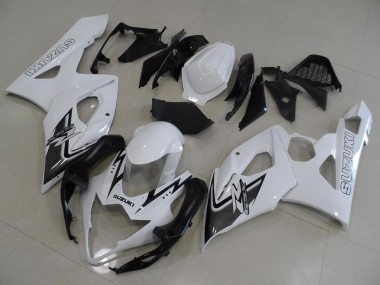 2005-2006 Suzuki GSXR 1000 Motorcycle Fairing - White Black Canada
