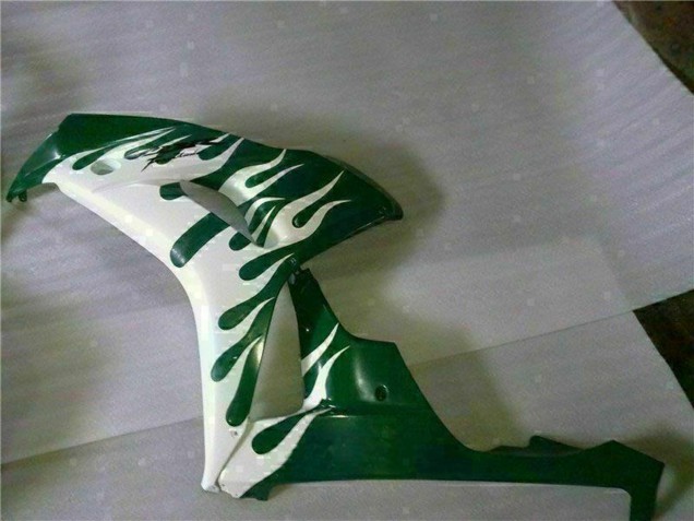 2006-2007 Honda CBR1000RR Motorcycle Fairings - White Green Flame Canada