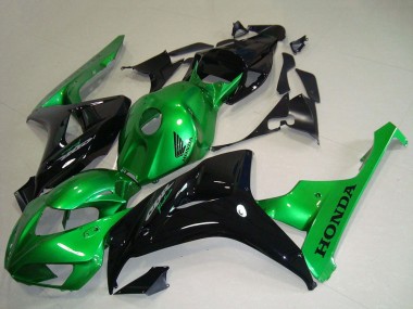 2006-2007 Honda CBR1000RR Motorcycle Fairings - Green Glossy Black Canada