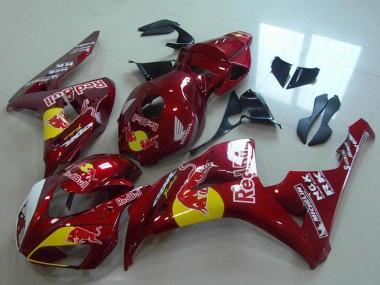2006-2007 Honda CBR1000RR Motorcycle Fairings - Red Yellow White Red Bull Canada