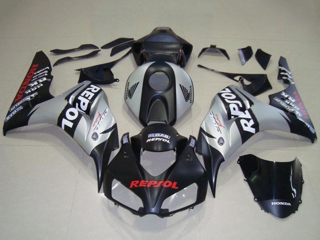 2006-2007 Honda CBR1000RR Motorcycle Fairing - Silver Matte Black Repsol Canada