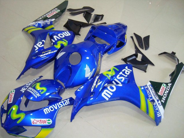 2006-2007 Honda CBR1000RR Motorcycle Fairings - Blue Green MoviStar Castrol Canada
