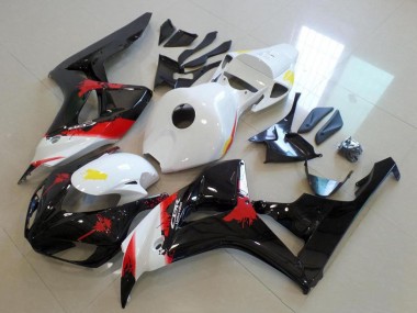 2006-2007 Honda CBR1000RR Bike Fairings - White Red Glossy Black Canada