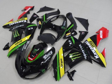 2006-2007 Kawasaki ZX10R Motorcycle Fairings - Glossy Black Red Yellow Green Monster Canada
