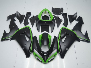 2006-2007 Kawasaki ZX10R Motorcycle Fairing - Green Matte Black Canada