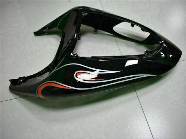 2006-2007 Kawasaki ZX10R Motorcycle Fairing Kits - Glossy Black Red Flame Canada