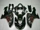 2006-2007 Kawasaki ZX10R Motorcycle Fairing Kits - Glossy Black Red Flame Canada