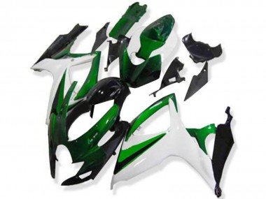 2006-2007 Suzuki GSXR 600/750 Motorcycle Fairings - White Green Glossy Black Canada