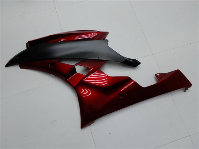2006-2007 Yamaha YZF R6 Motorcycle Fairing Kits - Red Matte Black Canada