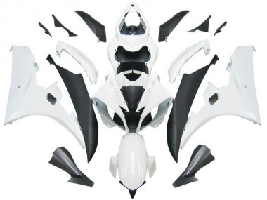 2006-2007 Yamaha YZF R6 Motorcycle Fairings - White Matte Black Canada