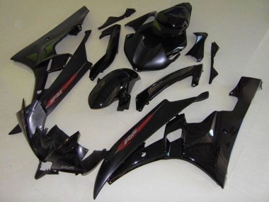 2006-2007 Yamaha YZF R6 Motorcycle Fairings - Glossy Black Matte Black Red OEM Style Canada