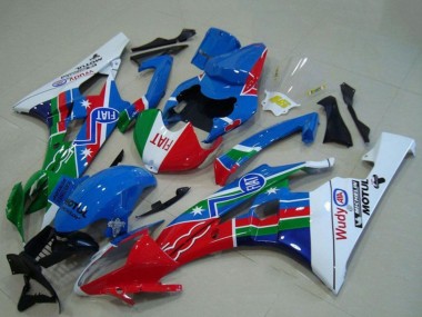 2006-2007 Yamaha YZF R6 Motorcycle Fairings - White Blue Red Green Fiat Motul Canada