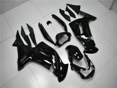 2006-2008 Kawasaki EX650 Motorcycle Fairings - Glossy Black White Canada