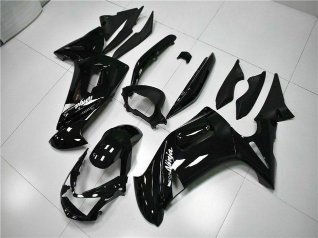 2006-2008 Kawasaki EX650 Motorcycle Fairings - Glossy Black White Canada