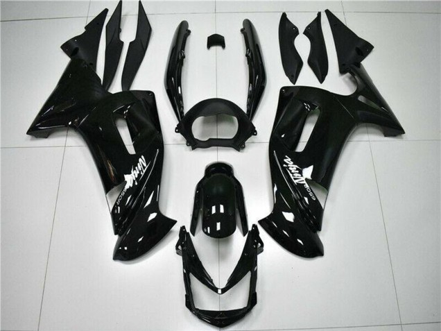 2006-2008 Kawasaki EX650 Motorcycle Fairings - Glossy Black White Canada