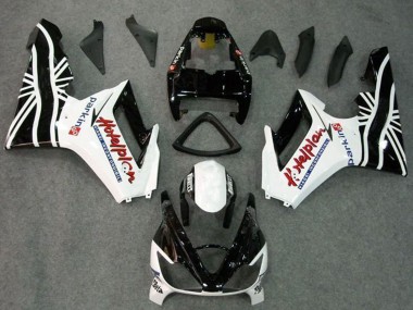 2006-2008 Triumph Daytona 675 Triple Motorcycle Fairing Kits - White Glossy Black Canada