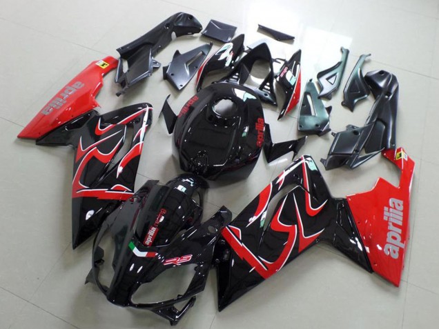 2006-2011 Aprilia RS125 Motorcycle Fairing - Glossy Black Red Canada