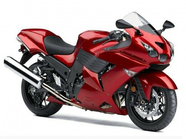 2006-2011 Kawasaki ZX14R ZZR1400 Motorcycle Fairings - Red Canada