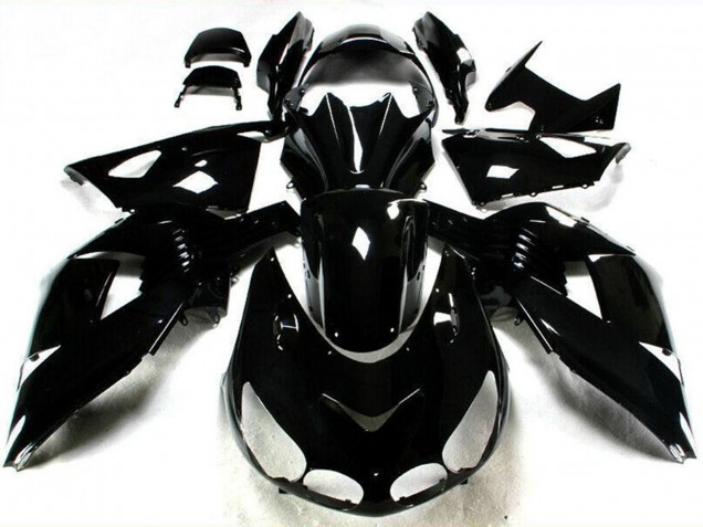 2006-2011 Kawasaki ZX14R ZZR1400 Motorcycle Fairings - Glossy Black Canada