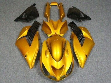 2006-2011 Kawasaki ZX14R ZZR1400 Motorcycle Fairings - Gold Glossy Black Canada