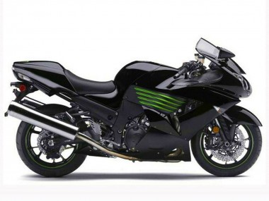 2006-2011 Kawasaki ZX14R ZZR1400 Motorcycle Fairings - Glossy Black Green Canada