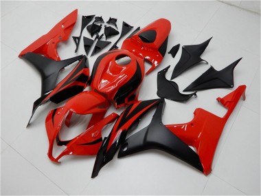 2007-2008 Honda CBR600RR Bike Fairings - Red Matte Black Canada