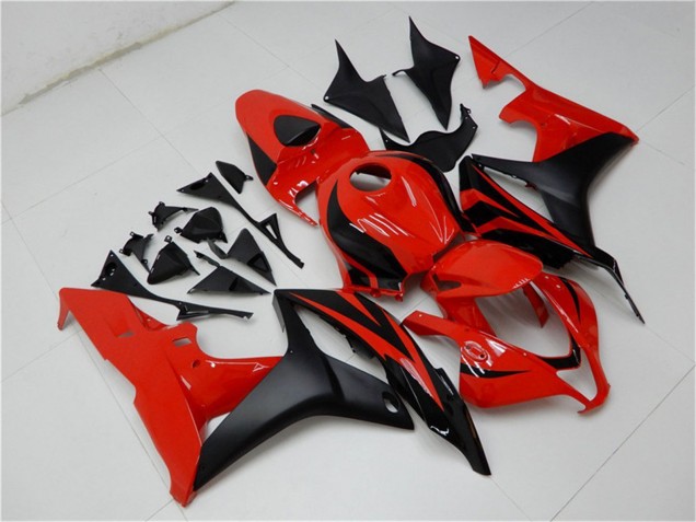 2007-2008 Honda CBR600RR Bike Fairings - Red Matte Black Canada