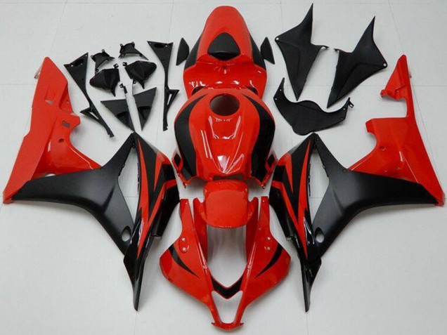 2007-2008 Honda CBR600RR Bike Fairings - Red Matte Black Canada
