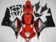 2007-2008 Honda CBR600RR Motorcycle Fairings - Red Matte Black with Decals Canada